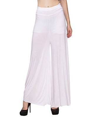 white Rayon Palazzo For Women's 1
