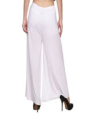 white Rayon Palazzo For Women's 2