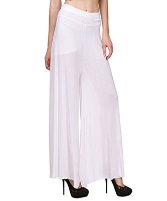 white Rayon Palazzo For Women's 3