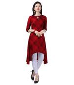 Elora Rayon Chex Prints Kurti for Women