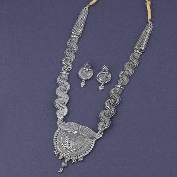 Designer Silver Plated Adjustable Stylish  Jewellery Long Set For women girl 2