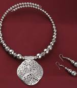 Oxidised Stylish Pendant Set Jewellery For Girls Women