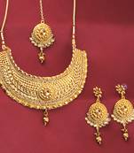 Gold Plated Adjustable Stylish Choker Set Traditional Jewellery For Girl Women