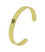 Gold Plated Stylish Bracelet Adjustable OM Design Kada for Men