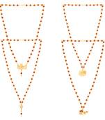 Gold Plated Traditional Combo Rudraksh Mala Pendant For Men And Women-Set 4