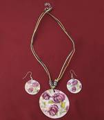 Stylish Party Wear Different Designe Round Pendant Set For Women Girl