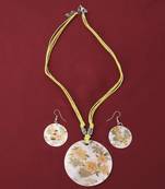 Stylish Party Wear Round Pendant Set For Girl Women