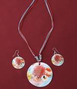 Charm Party Wear Different Designe Round Pendant Set For Women Girl