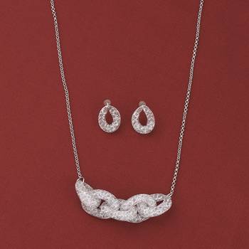 Elegant Party Wear Different Designe Pendant Set For Women Girl 2