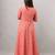 Women's  orange Cotton Gold Printed Anarkali Kurta