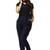 Women's blue Cotton Slub Solid Straight Trouser Pant