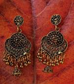 Gold Oxidised Earrings