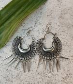 Silver Crescent Shaped Earrings