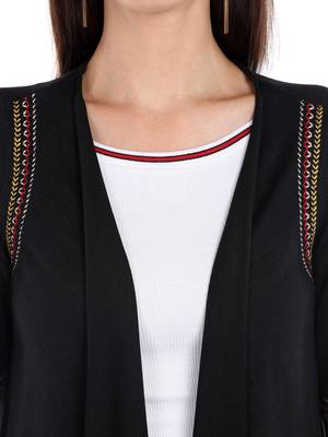 Black printed polyester crop-tops 5