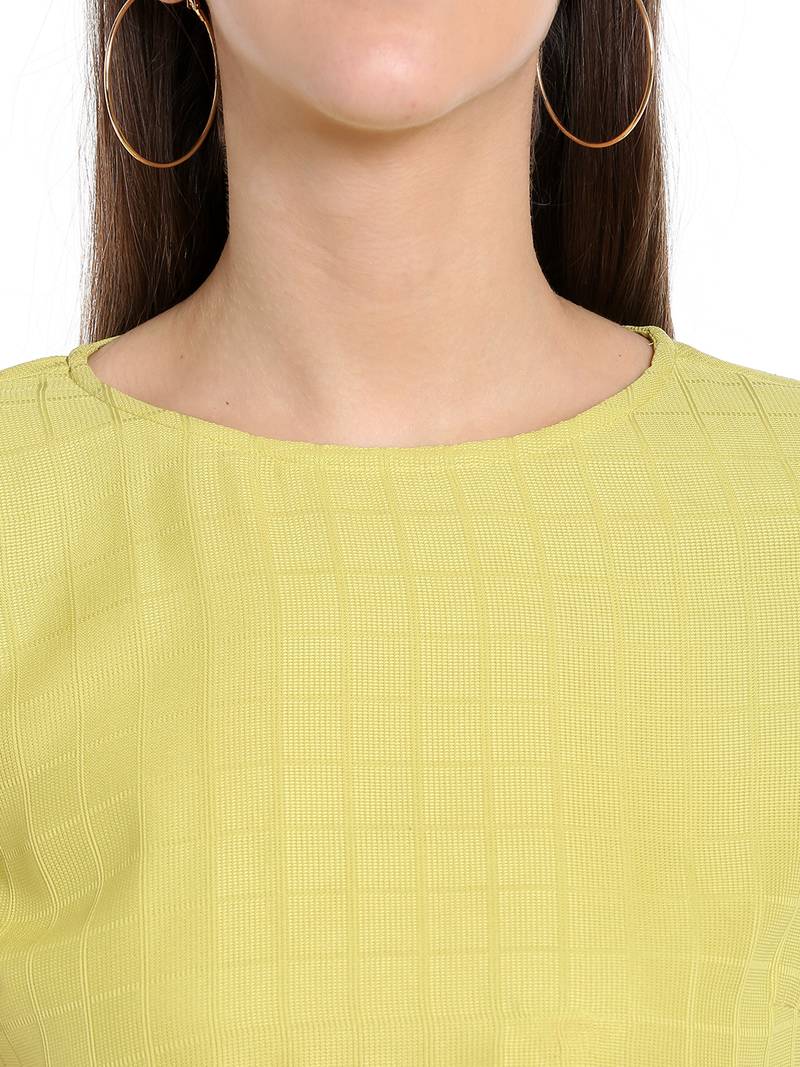 Yellow printed polyester croptops 109F & Fusion Beats 3191408