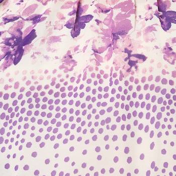 Purple printed polyester crop-tops 5