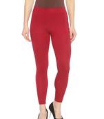 Maroon plain cotton leggings