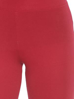 Maroon plain cotton leggings 5