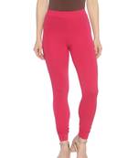 Pink plain cotton leggings