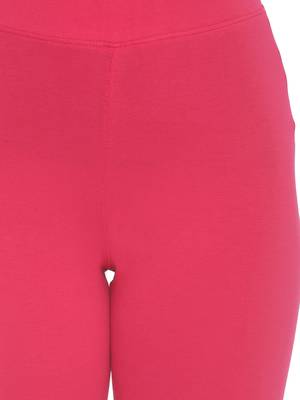 Pink plain cotton leggings 5