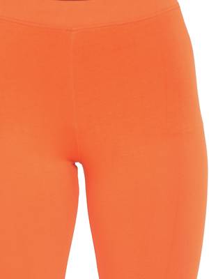 Orange plain cotton leggings 5