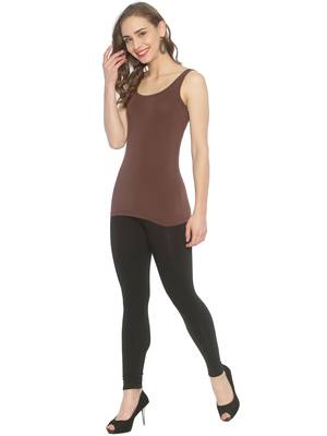 Black plain cotton leggings 4