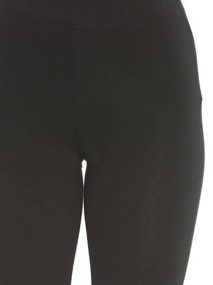 Black plain cotton leggings 5