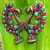 Silver Plated Pink & Green Stone Studded Peacock Earrings