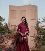 Firdous Eid Carnival EC 01  purple embroidered lawn unstitched pakistani suit