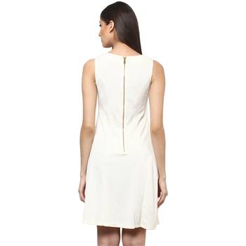 Off white woven polyester maxi-dresses 2