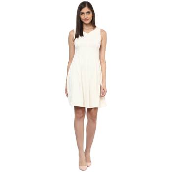 Off white woven polyester maxi-dresses 4
