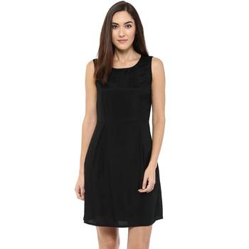 Black woven polyester maxi-dresses 1
