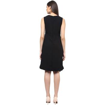 Black woven polyester maxi-dresses 2