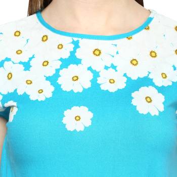 Blue woven polyester maxi-dresses 5