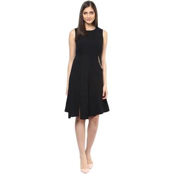 Black woven polyester maxi-dresses 4