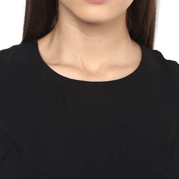 Black woven polyester maxi-dresses 5