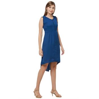 Blue woven polyester maxi-dresses 2