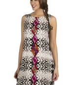 Multicolor woven viscose maxi-dresses