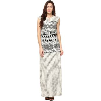 Multicolor woven viscose maxi-dresses 1