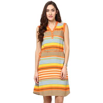 Multicolor woven viscose maxi-dresses 1