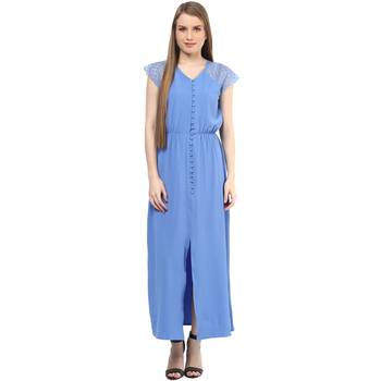 Blue woven polyester maxi-dresses 1