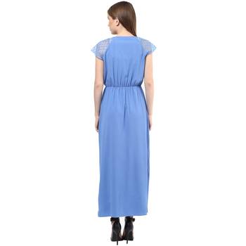 Blue woven polyester maxi-dresses 4