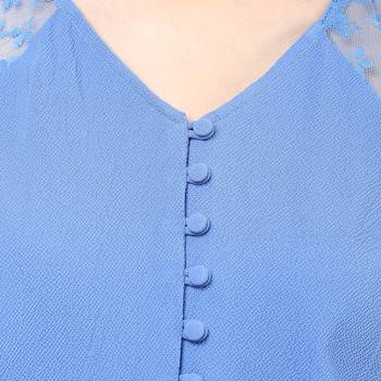 Blue woven polyester maxi-dresses 5
