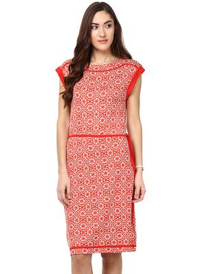 Red woven viscose maxi-dresses 1