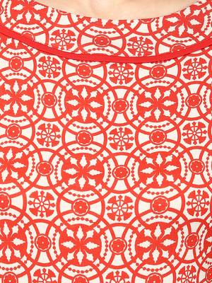 Red woven viscose maxi-dresses 5