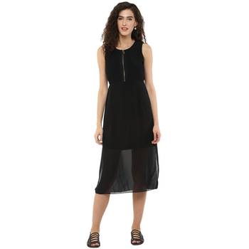 Black woven polyester maxi-dresses 1