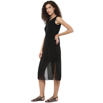 Black woven polyester maxi-dresses 2