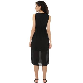 Black woven polyester maxi-dresses 3