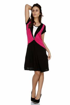 Black woven viscose maxi-dresses 1