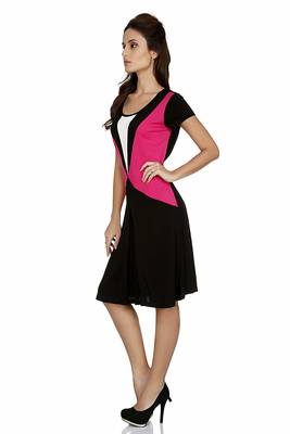 Black woven viscose maxi-dresses 2